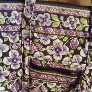 Vera Bradley Floral Bag in Purple and Green